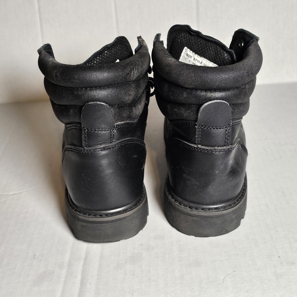 Sears Vintage Oil Resistance Black Men's 11D. Leather Boots. Lace Up. - Picture 6 of 7